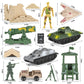 Divwa Army Men Toys for Boys 8-12, Military Soldier Army Base 160 Pcs Set Including WW2 Khaki Green Plastic and Accessories with Handbag for Kid