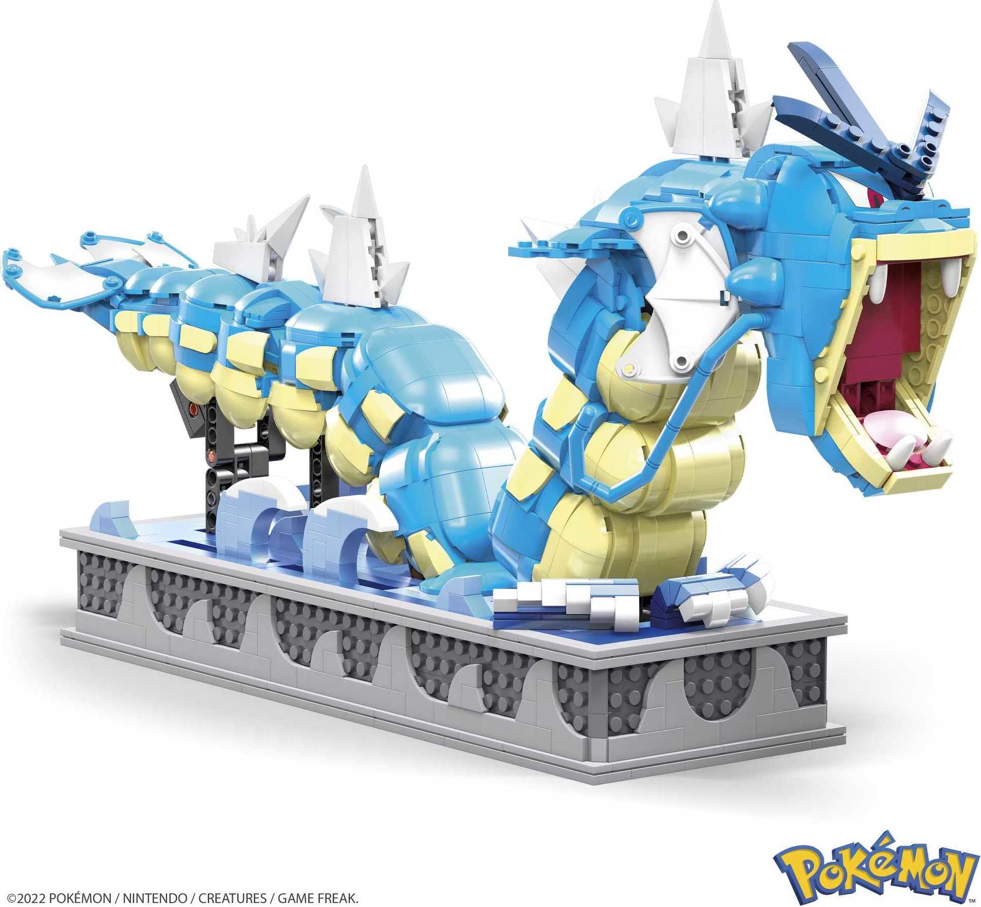 MEGA Pokémon Building Toys Set, Motion Gyarados with 2186 Pieces, Moving Mouth and Tail, for Kids or Adult Collectible