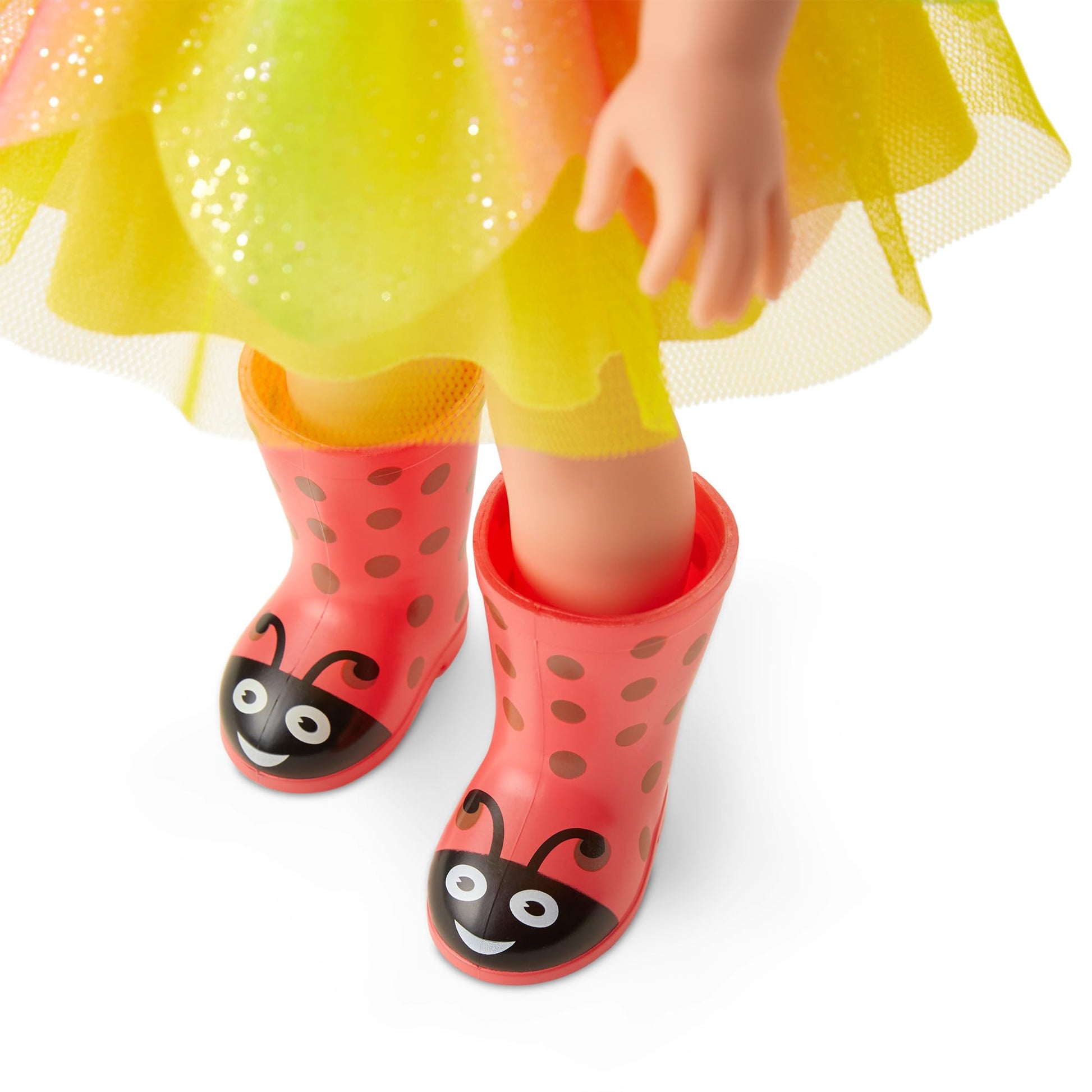 American Girl WellieWishers 14.5-inch Willa Doll with Coral Leotard, Mesh Skirt, Headband, and Boots, For Ages 4+