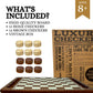 Regal Games Luxury Checkers Board Game for Adults & Kids - Classic Wooden Board Game Set with 24 Checkers Pieces - Travel and Portable Table Games