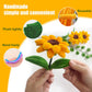 Pipe Cleaners,DIY Flower Bouquet Kit700pcs (Orange,Green,Brown) Sunflower Chenille Stems Kit, Flower Making Craft Materials(32Flowers),Art and Craft