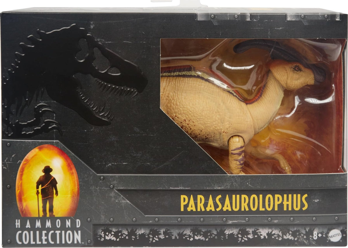 Mattel Jurassic World The Lost World Hammond Collection Dinosaur Action Figure, Parasaurolophus Dino Toy with 20 Articulations, 12 Inches Long