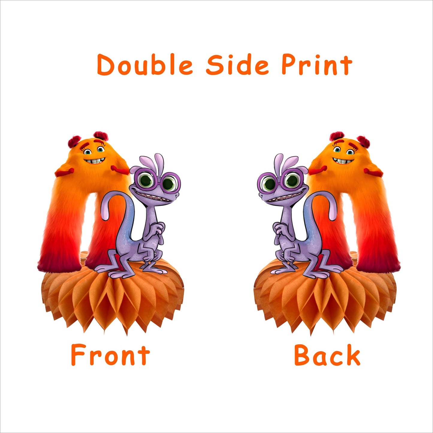 8Pcs Cartoon For Monster Honeycomb Table Centerpiece,Birthday Party Supplies Table Decorations for Party Decorations.