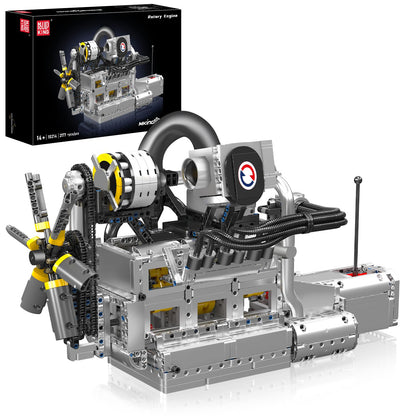 Mould King Rotary Engine Model Kit That Runs, 2177 Pieces Building Blocks Sets for Adults with Motor and Battery Box, Mechanical Science Education