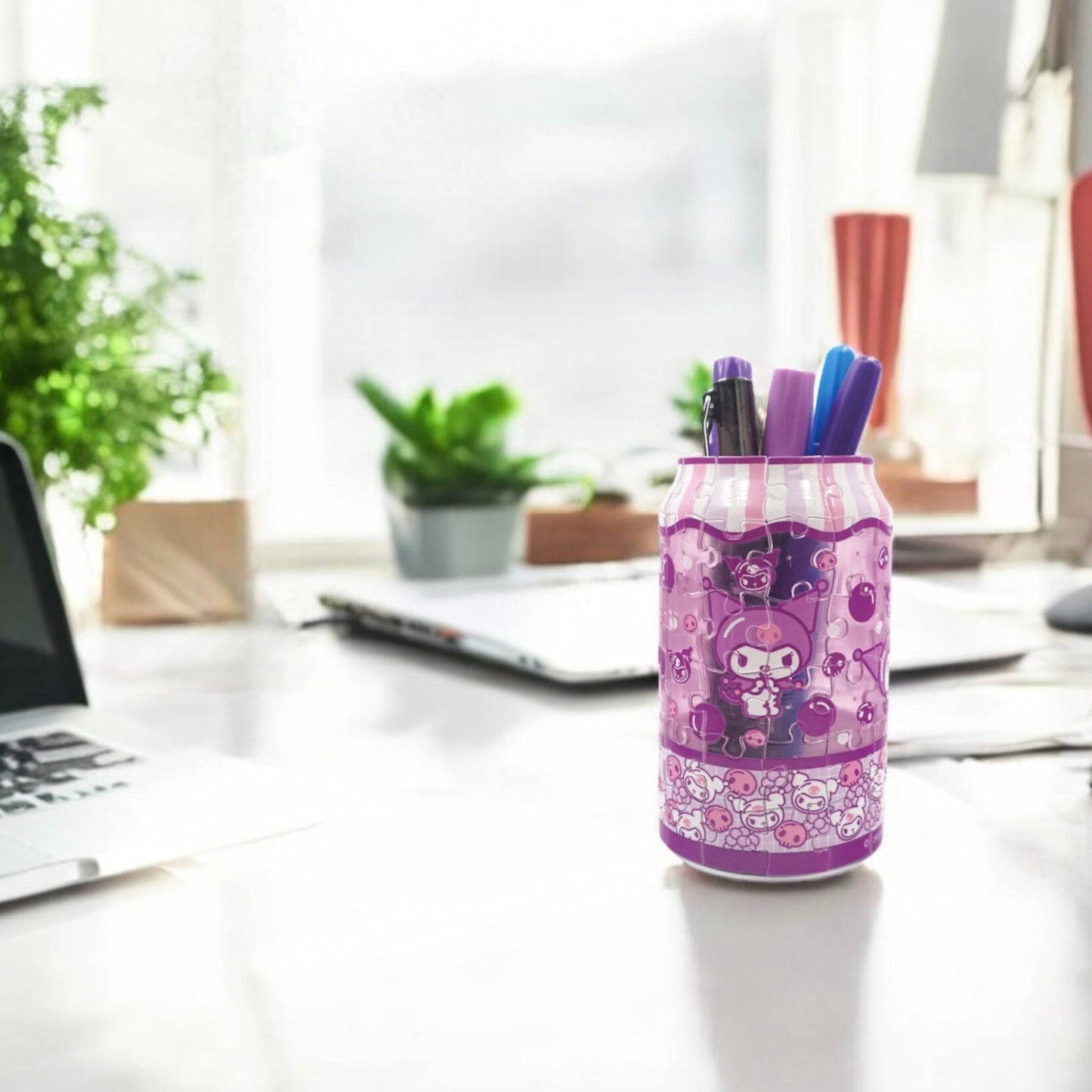 Hands Craft Hello Kitty Soda Can 3D Puzzle - Jigsaw Puzzle & Real-Sized Can Pencil Holder for Kids & Collectors - Official Sanrio DIY Kit - Kawaii