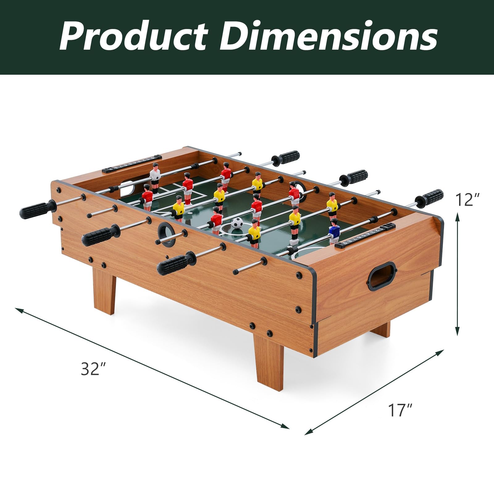 Goplus 4 in 1 Multi Game Table, Combination Game Table Set with Pool Billiards, Air Hockey, Foosball, Table Tennis, Stackable Combo Tabletops