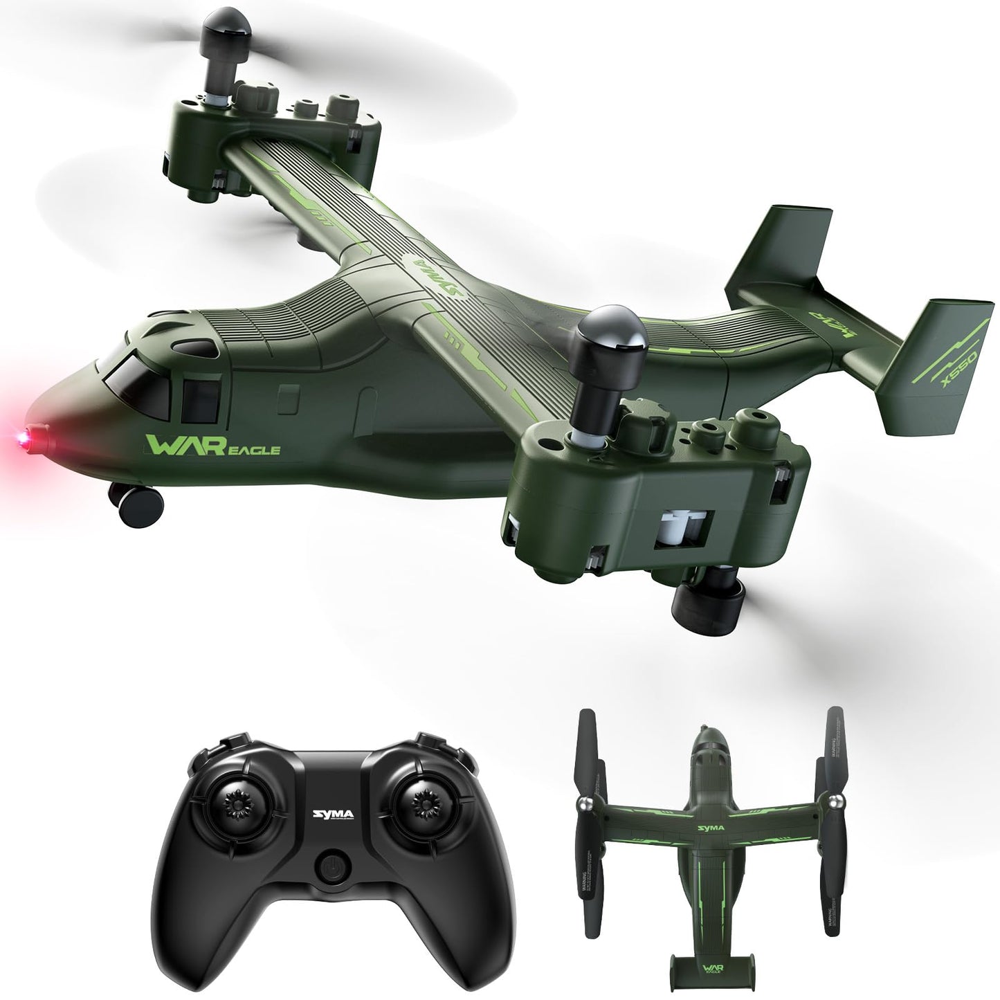 SYMA X550 RC Plane, 4CH Tiltrotor for Kids & Beginners, Stunt Flight