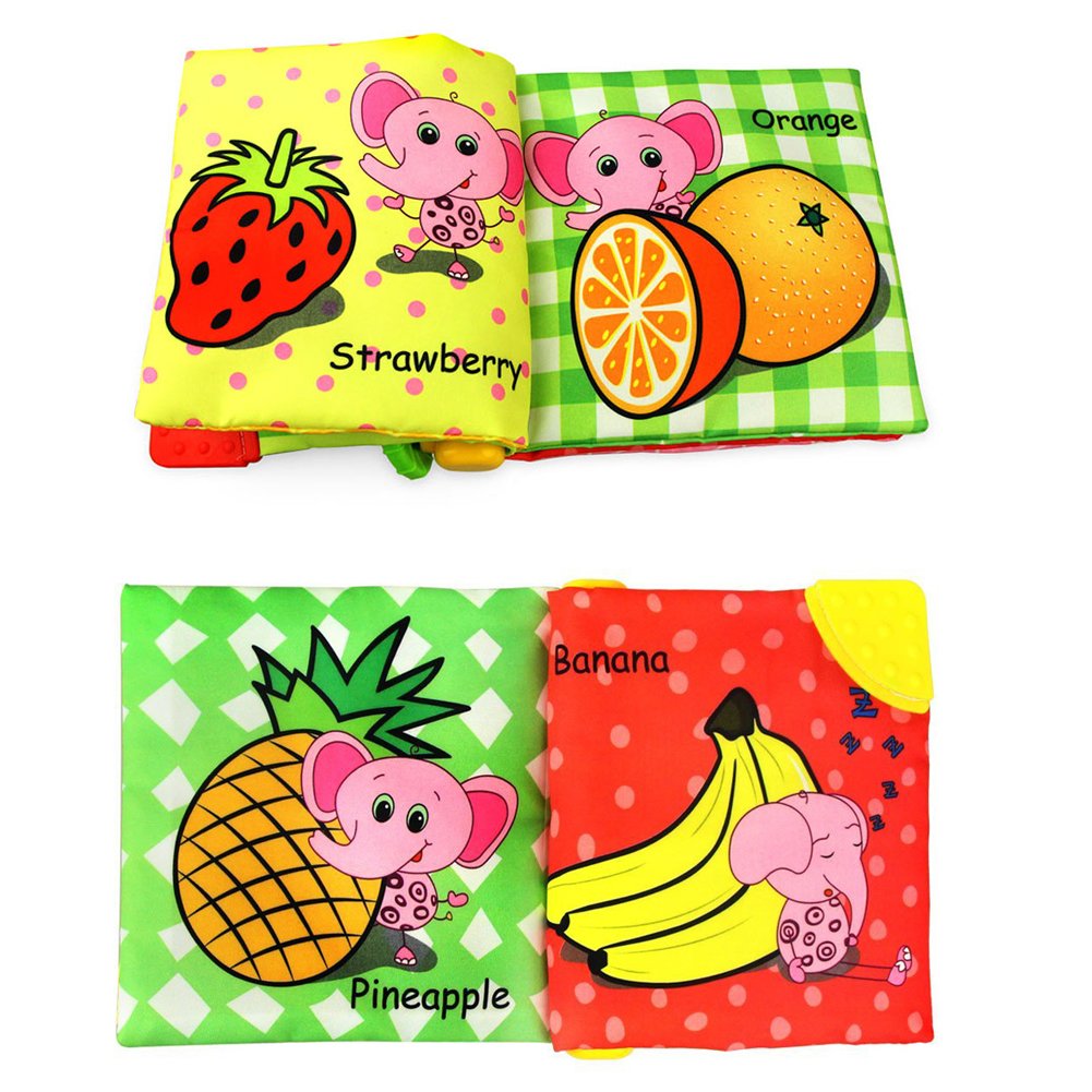 Little Bado Baby Toys Earlyears Tactile and Educational Cloth Soft Book-Teether Rings-Infant Learning Toy Rattle, Crinkle Toddler Activity Gift
