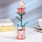 Hands Craft Hello Kitty and Friends Pink Rose 3D Wooden Puzzle Kit | DIY Flower Model | Arts & Crafts for Adults & Kids | Creative Hobby Kits | Hello