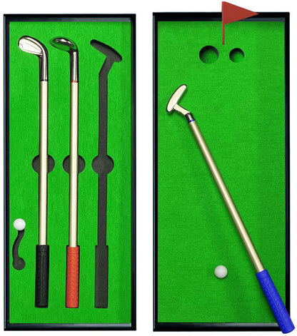 SANTA CASA Golf Pen Set, Mini Desktop Golf Putting Green Game