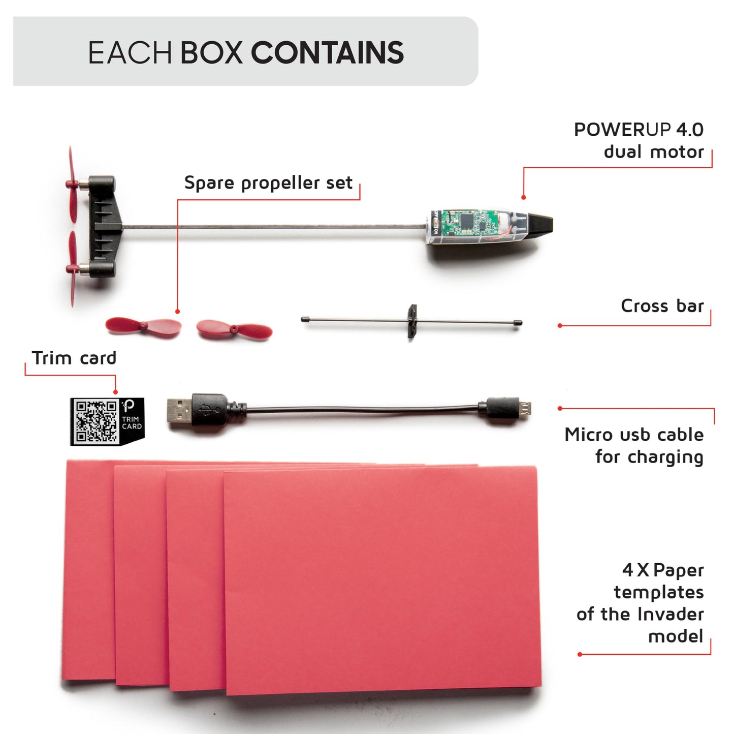 POWERUP 4.0 Paper Airplane Kit - Smartphone App Controlled RC Plane Motor