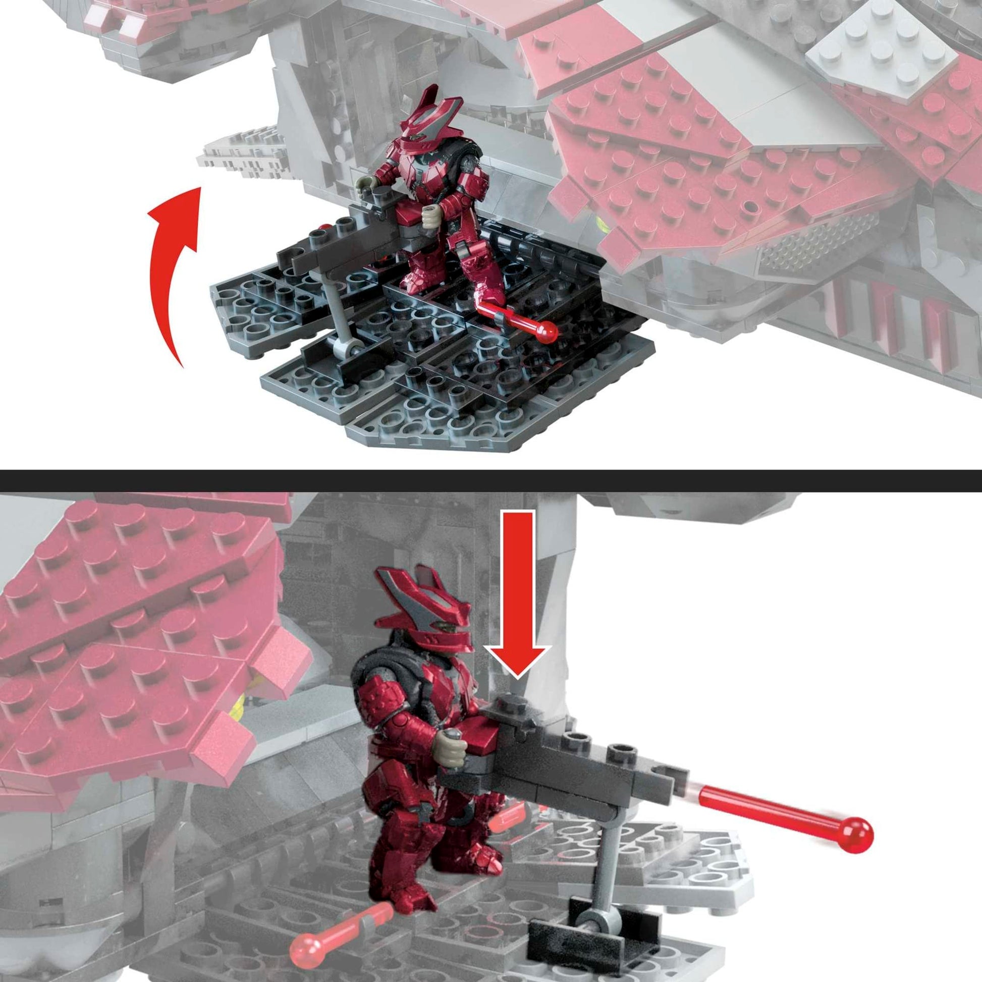 MEGA Halo Infinite Toy Building Sets, Banished Phantom Aircraft with 1214 Pieces, 4 Micro Action Figures and Accessories, for Collectors
