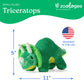 The Petting Zoo Baby Triceratops Stuffed Animal Plushie, Dinosaur Animals, ZOOLOGEE Green Dinosaur Plush Toy 11 inches