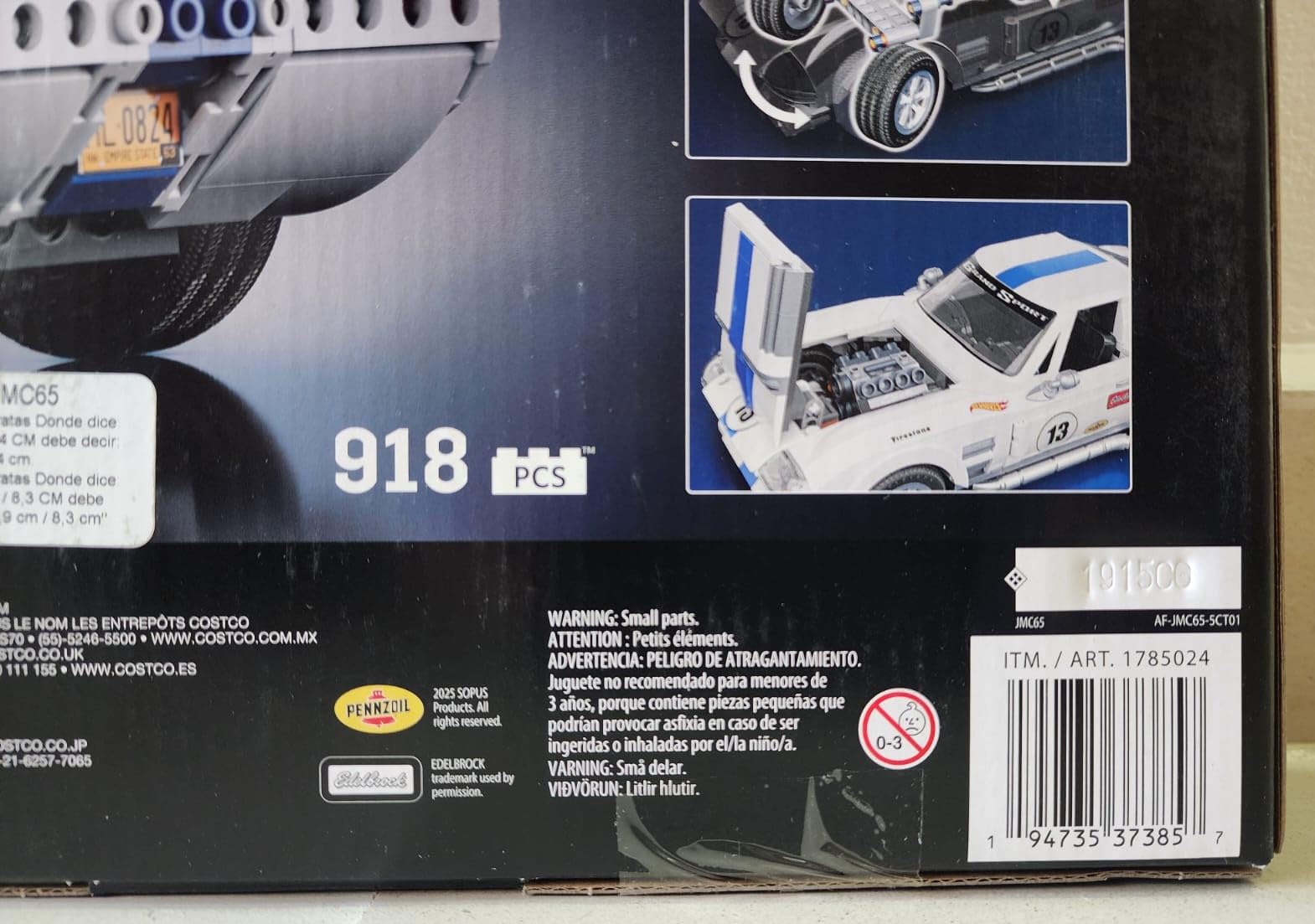 Mattel Brick Shop Building Set, Cadillac GTP Hypercar and Corvette Grand Sport, 1154 Pieces, Ages 10+, Racing Cars Collection Includes 2 Metal