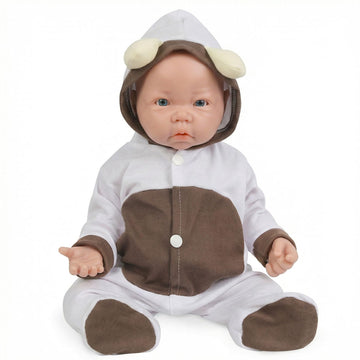 Vollence 17 inch Silicone Baby Dolls Girl Weighted 5.21 lb,[NOT Vinyl],Silicone Full Body Reborn Lifelike Real Life Realistic Newborn Soft Babies with