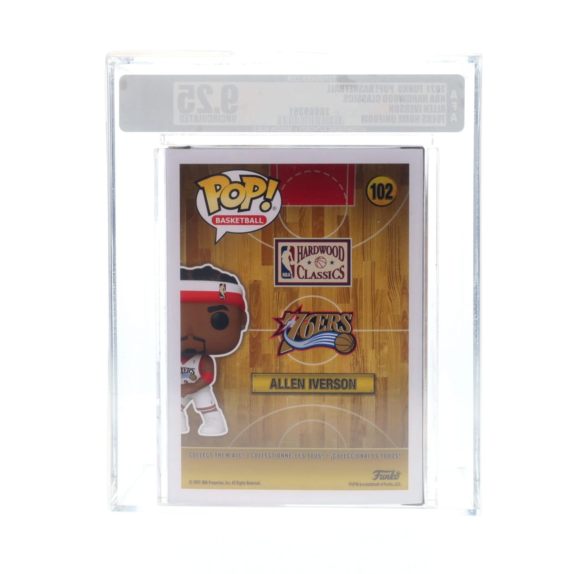 Funko Philadelphia 76ers NBA POP Vinyl Figure | Allen Iverson | Rated AFA 9.25