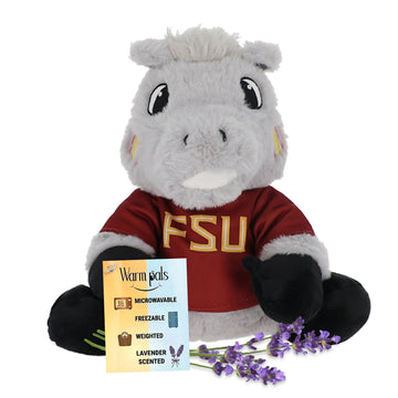 Warm Pals Renegade Florida State Universty Mascot FSU - Heatable Coolable Bedtime Comfort Plushie - 1.5lbs - Cozy Microwavable Lavender Scented Plush