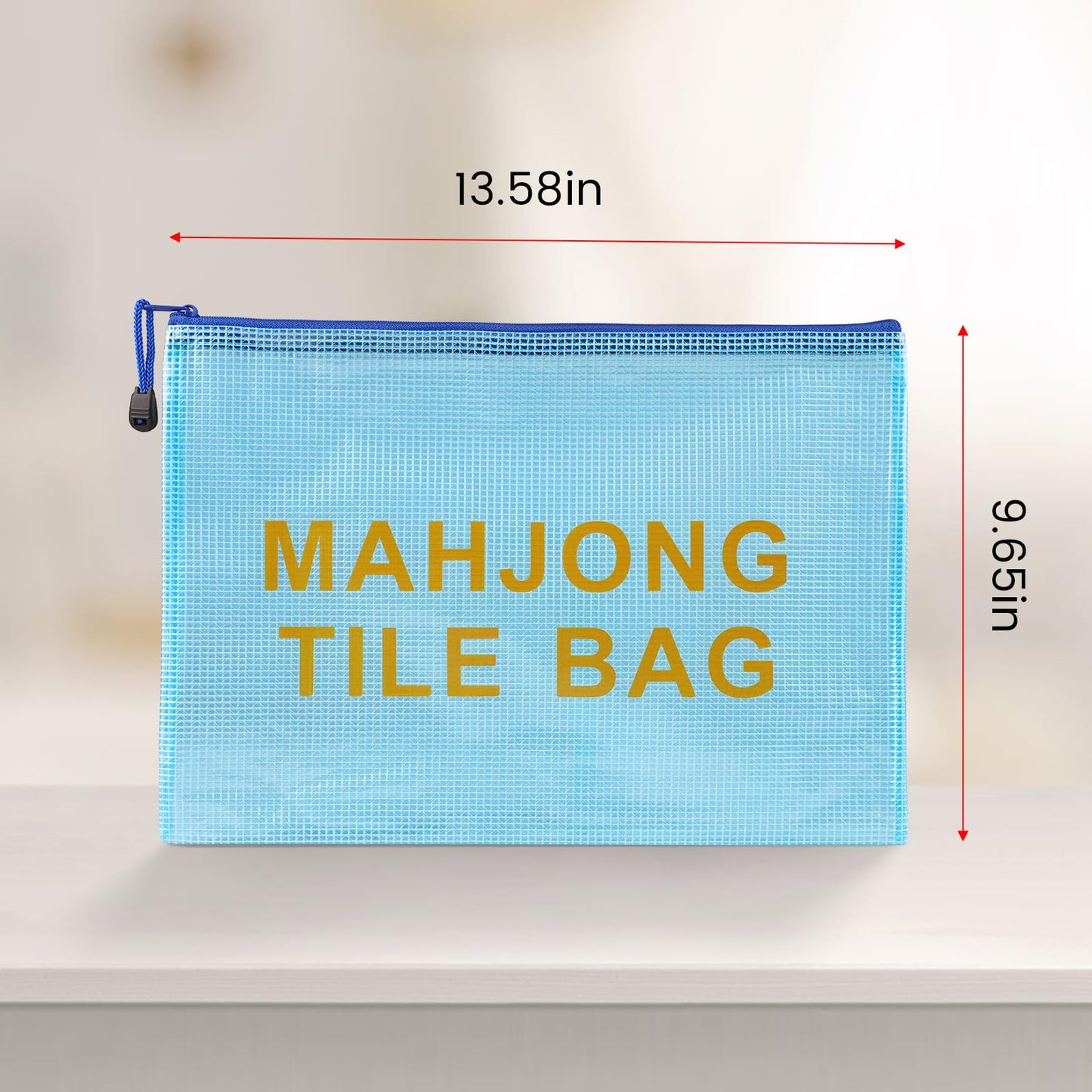 Colorato 2Pack Mahjong Tile Bag, Case for American Mah Jong Set, Mahjong Gifts Accessories, Card Holder Bouch, Blue (Case Only)