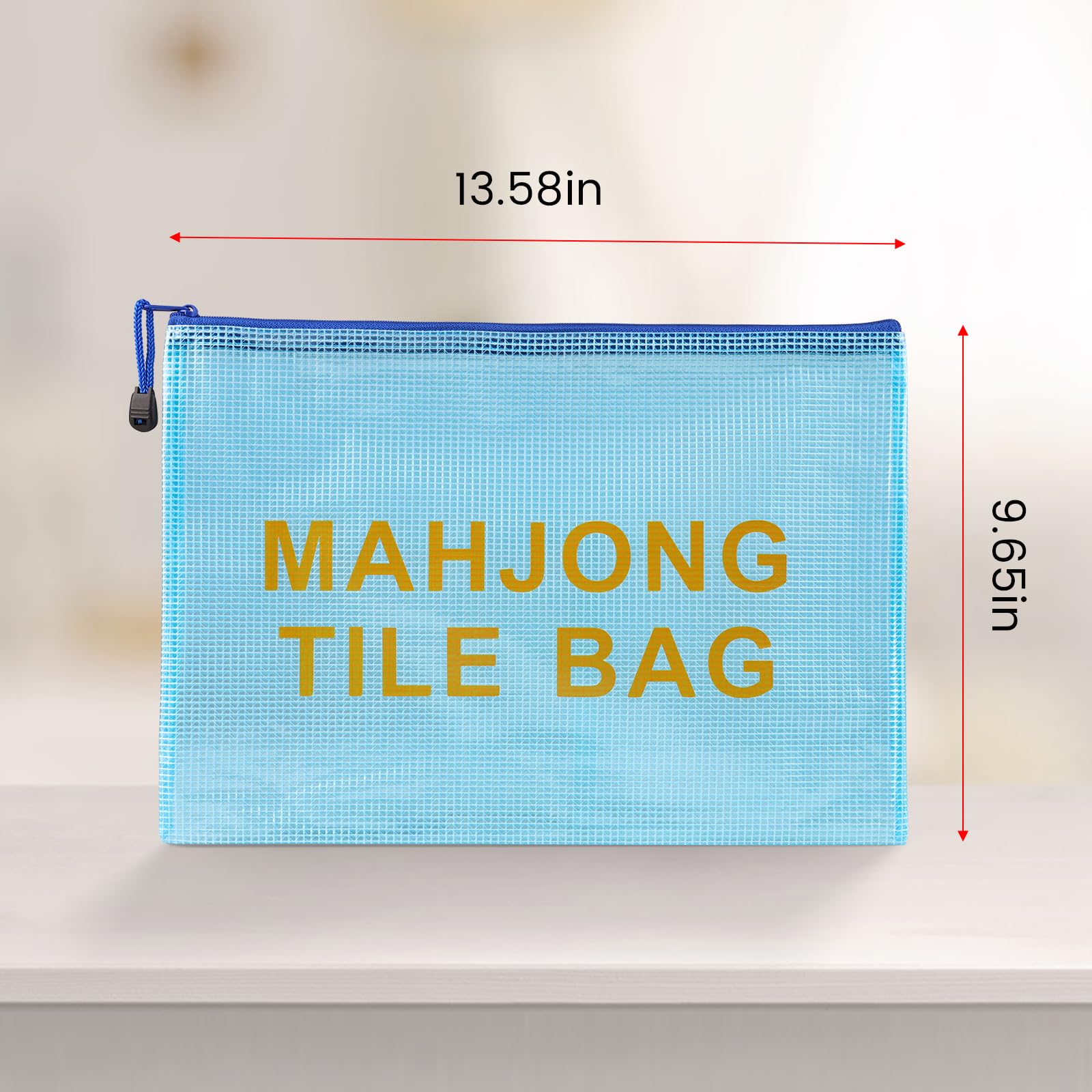 Colorato 2Pack Mahjong Tile Bag, Case for American Mah Jong Set, Mahjong Gifts Accessories, Card Holder Bouch, Blue (Case Only)