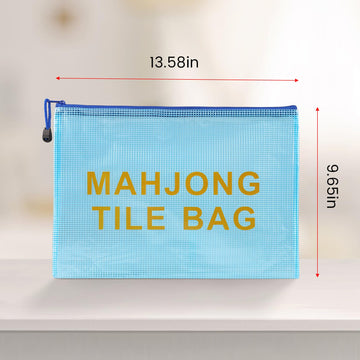 Colorato 2Pack Mahjong Tile Bag, Case for American Mah Jong Set, Mahjong Gifts Accessories, Card Holder Bouch, Blue (Case Only)