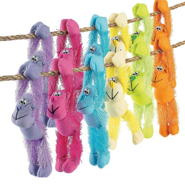 Fun Express Monkey Stuffed Animal Plush, 12 Pack