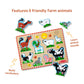 Melissa & Doug Farm Animals Sound Puzzle - 8-Piece Wooden Peg Puzzle with Light-Activated Sounds, Music Learning Toy for Toddlers and Preschoolers