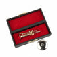 Dselvgvu Miniature Trumpet with Stand and Case Brass Mini Musical Instrument Trumpet Replica Collectible Figurines Dollhouse Accessories Model Home