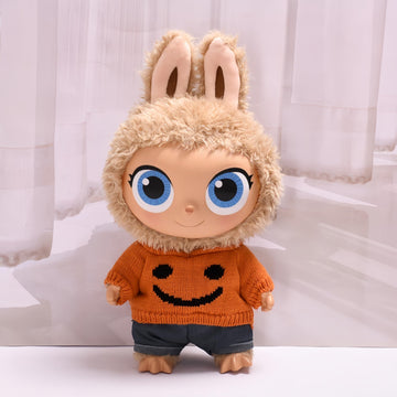 Jrelecs Smile Sweater Clothes Set for 38cm/15inches Doll, 2 Piece Set Smile Sweater Outfit Premium Fashion for 38cm Dolls Accessories (Doll Not