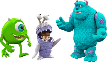 Mattel Disney and Pixar Monsters, Inc Storyteller 3 Action Figure Pack, Sulley Mike & Boo Characters in Get Boo Home Pack, Authentic Toys at 3 Inch