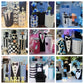 ittsmnt Cylinder Covers Set of 3 Pieces Black Stripes Bow Tie Pedestal Plinth Stand Covers Boys Baby Shower Birthday Party Tablecloth Decorations (Set
