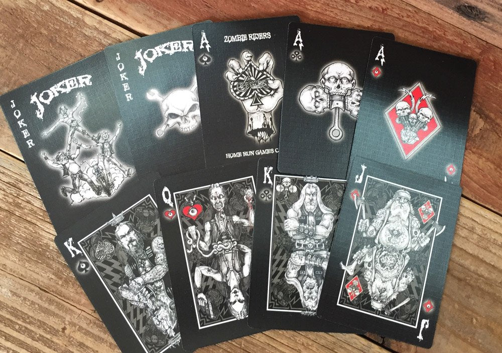 Zombie Riders Black Playing Cards