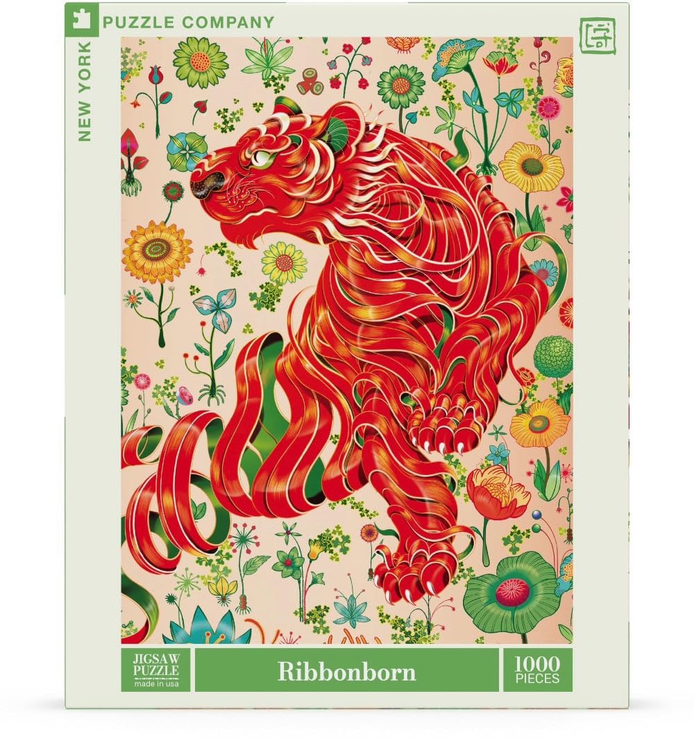 New York Puzzle Company - Victo Ngai Ribbonborn - 1000 Piece Jigsaw Puzzle for Family Game Nights by Victo Ngai