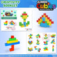 Playmags Jumbo Cubies Magnetic Blocks Building Toy, 64pc 2-Inch Magnet Cubes STEM Toys for Toddler & Kids, Preschool, Educational Construction Block
