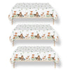 HEETON 3ct Woodland Plastic Tablecloth Creatures Fox Birthday Baby Shower Banner Wild One Welcome Baby Forest Animal Friends Garland Party Supplies
