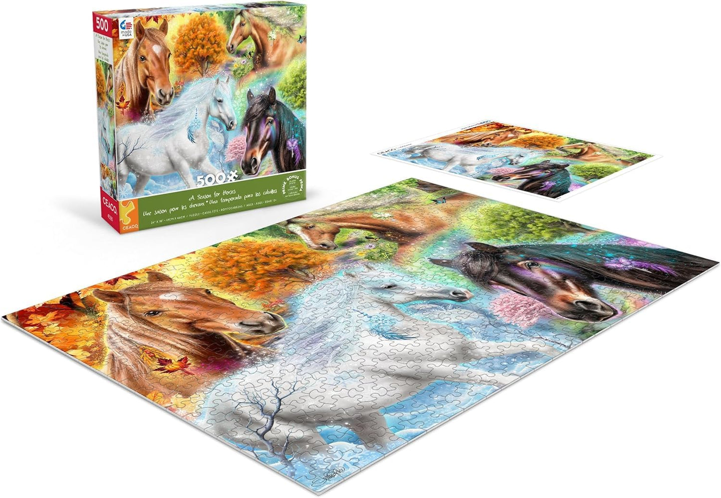 Ceaco - A Season for Horses - 500 Piece Jigsaw Puzzle for Adults