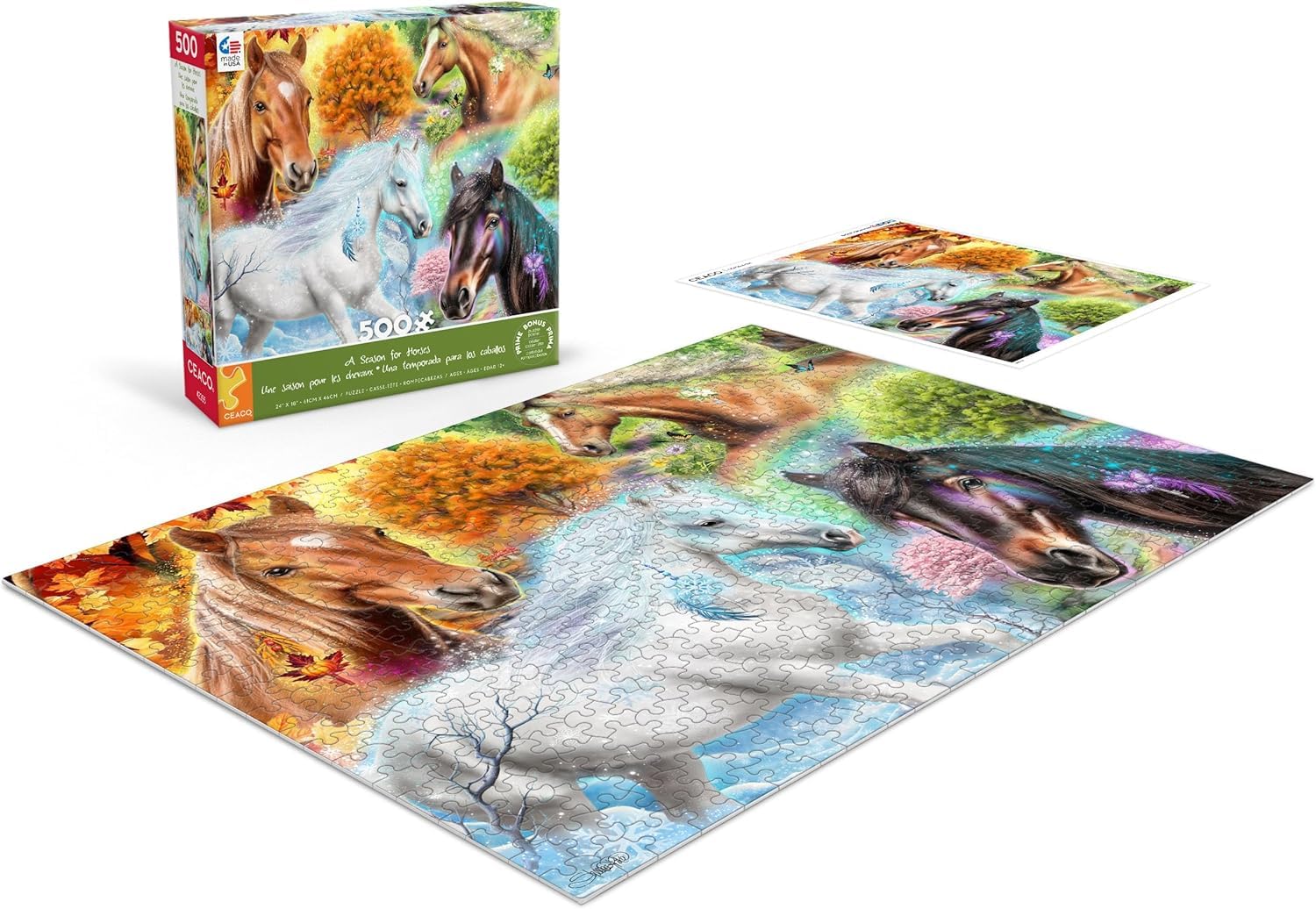 Ceaco - A Season for Horses - 500 Piece Jigsaw Puzzle for Adults