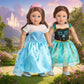 Sweet Dolly 18 Inch Doll Clothes 6 Sets Princess Dresses Accessories Costume Jasmine Aurora Belle Snow White for 18 Inch Dolls