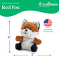 The Petting Zoo Fox Stuffed Animal Plushie, Gifts for Kids, Nuggetz Wildlife Animals, Fox Plush Toy, 6 inches