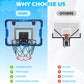Indoor Basketball Hoop for Kids, Over the Door Mini Basketball Hoop Set with LED Lights, Scoreboard, 4 Balls & Sound Effects - Indoor Toys Gift