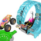 Hot Wheels Monster Trucks Glow in The Dark Epic Loop Challenge Playset with Launcher, Ramp & Giant Loop, Includes 1:64 Scale Die-Cast Toy Truck & Car