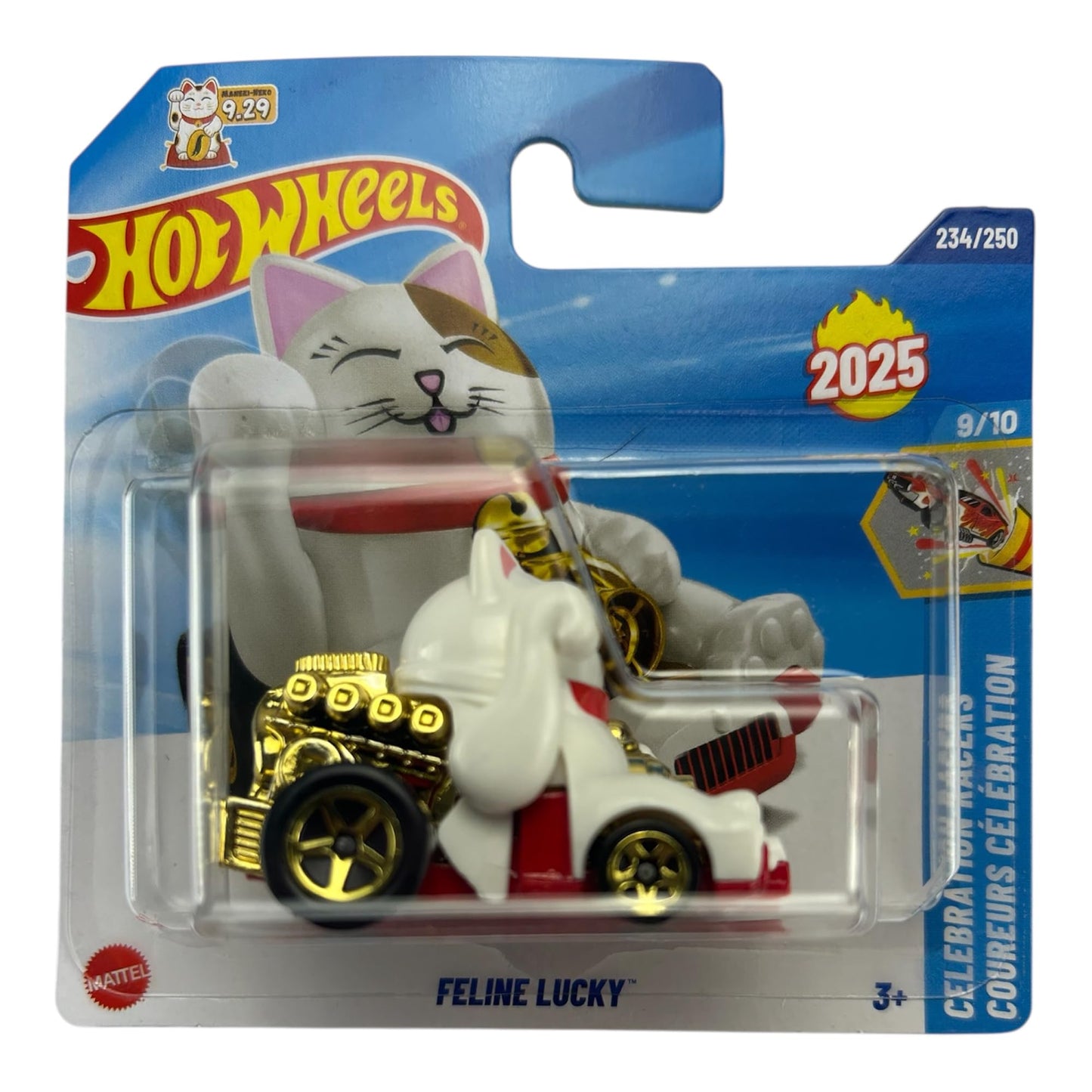 Hot Wheels Feline Lucky, Celebration Racers 9/10 [White] 234/250