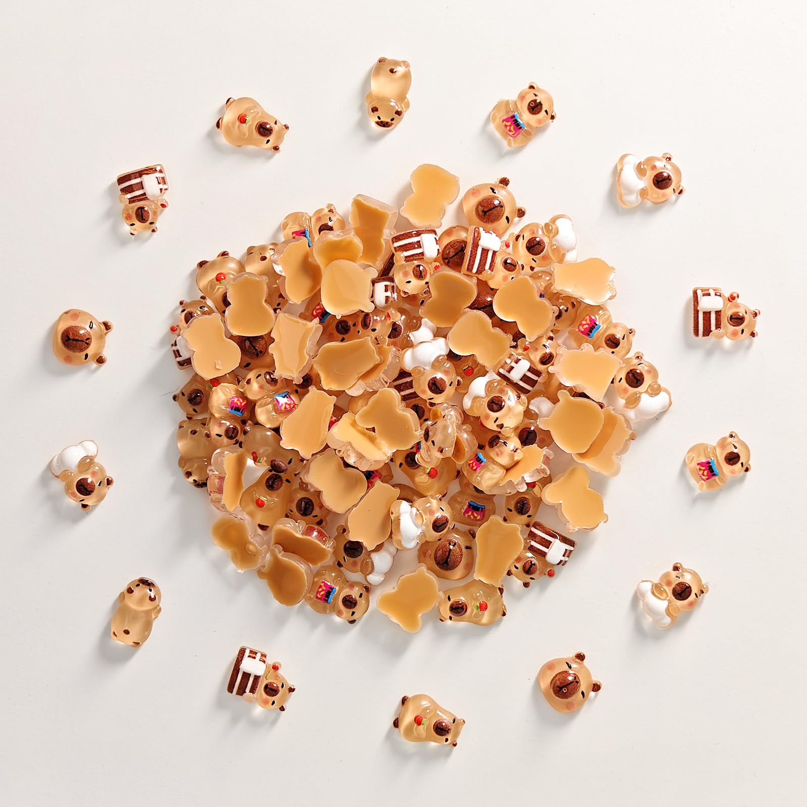 Wewounyl 120 Pcs Mini Animal Figurine for Making Miniaturemoss Landscape Decorations and Crafts, Resin Mini Animals Figures for Dollhouse Micro