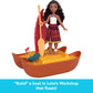 Mattel Disney Moana 2 Toys, Moana & Loto’s Workshop Playset with 2 Small Dolls, Heihei Figure, Floating Boat & 5 Accessories