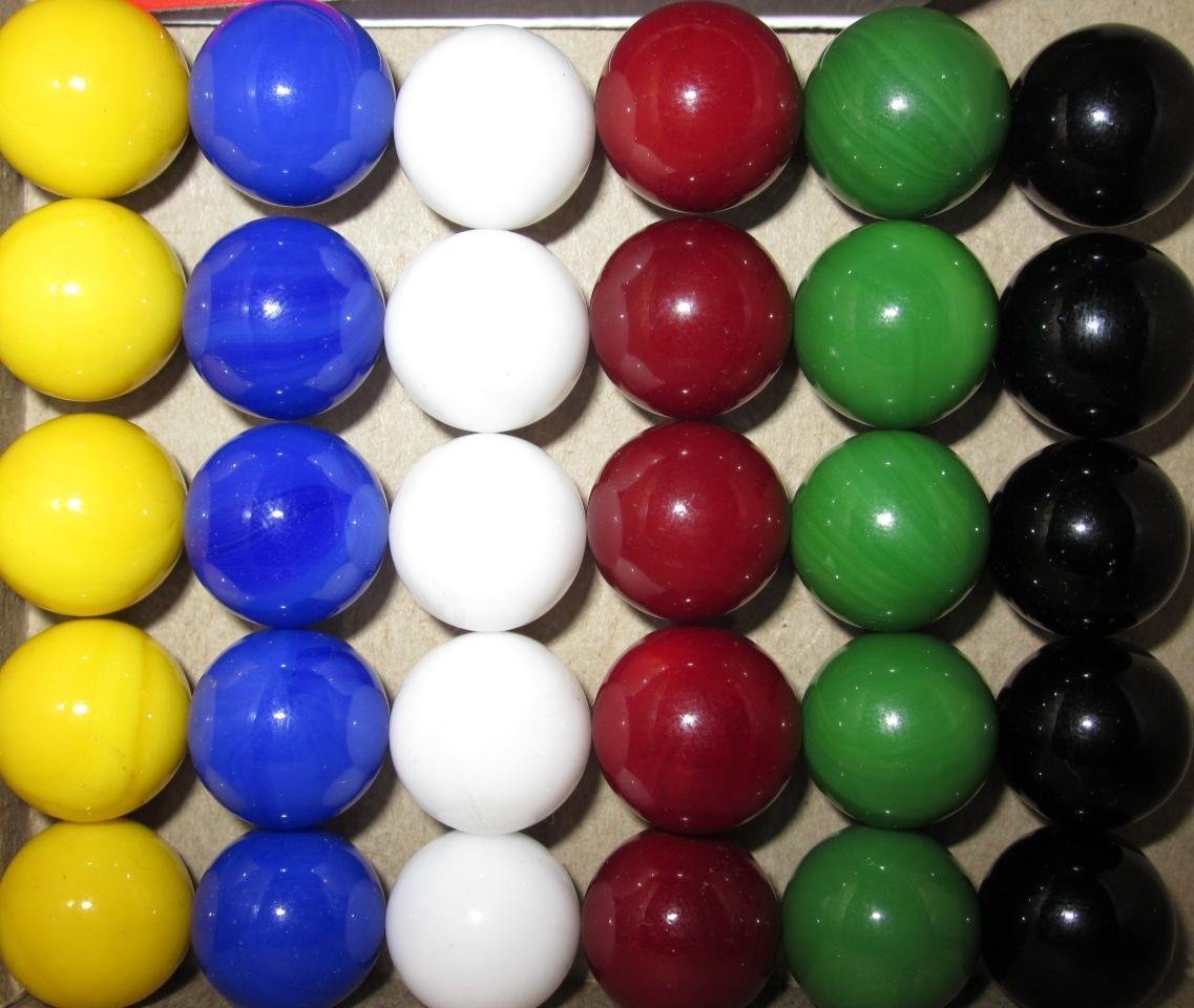 Big Game 30 Solid Color Replacement Marbles Wahoo Aggravation, Dirty Marbles Board Game 14mm Glass 9/16"