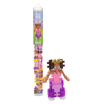 PLUS PLUS Princess - 3D Figure Building Block Set Tube, Mini Interlocking Puzzle Pieces - Fun Stem Toys for Kids