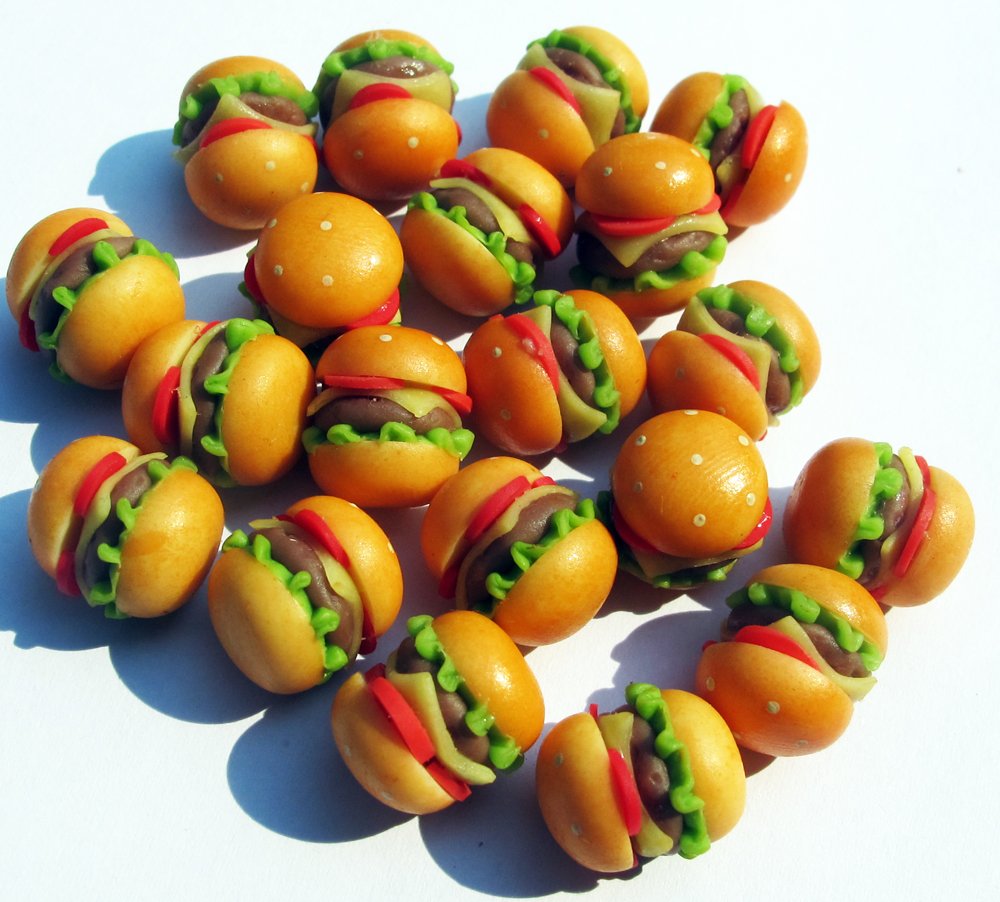 ThaiHonest Mixed Assorted 20 Lovely Hamburger Bakery Dollhouse Miniature Food