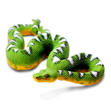 Safari Ltd. Emerald Tree Boa Figurine - Lifelike 7.25" Plastic Snake Model - Educational Toy for Boys, Girls & Kids Ages 3+