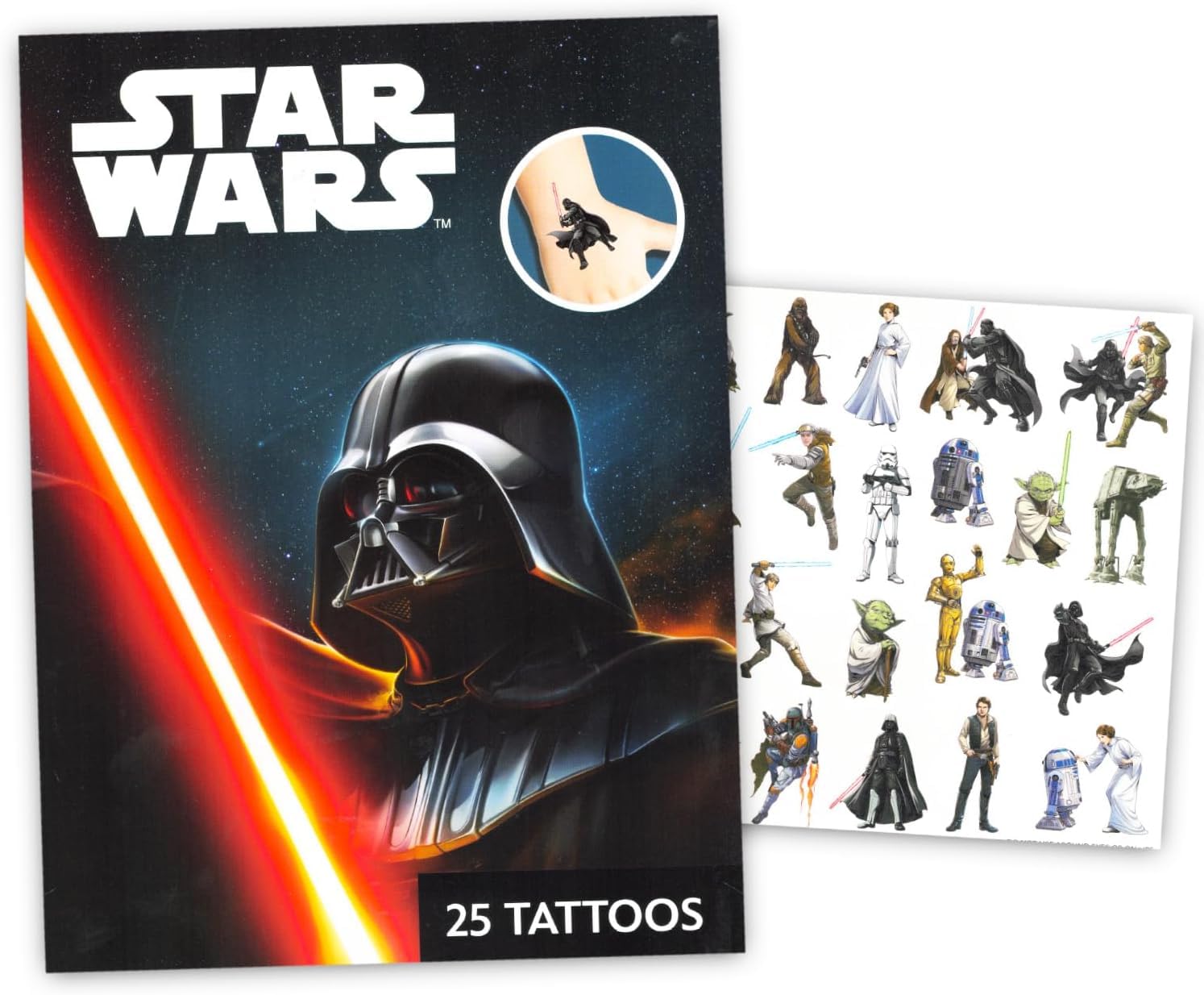 Star Wars Stickers and Tattoos Super Set - Bundle with 250+ Stickers and 25 Temporary Tattoos for Boys Girls Kids | Star Wars Party Supplies Pack