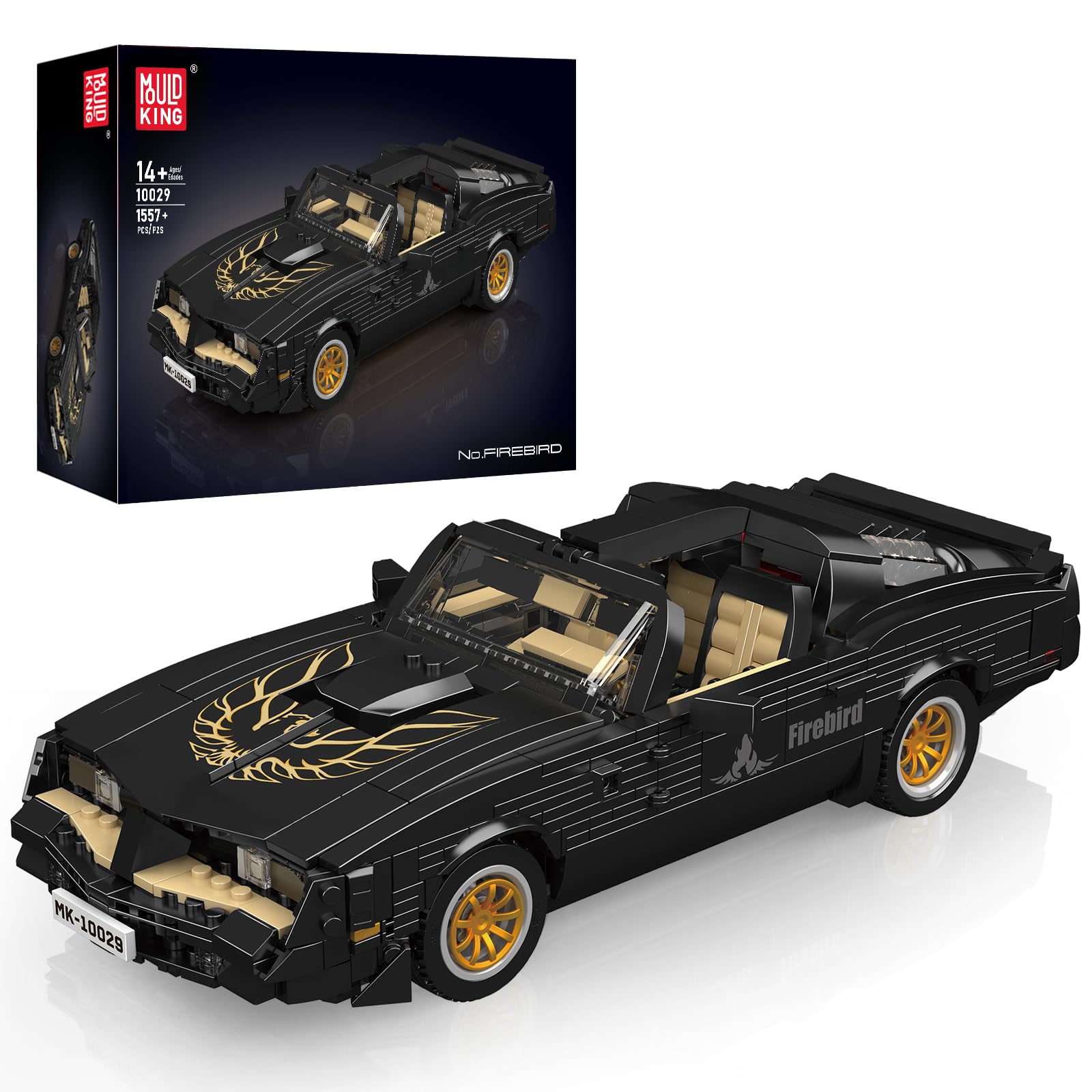 Mould King 10029 Car Model Toys MOC Bricks Collectible Sportscar Building Blocks, Racing Car Building Kits for Adult, Static Version 1,557 Pieces