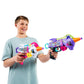 XSHOT Blastercorn 2-Pack by ZURU - Unicorn-Themed Dart Blasters in White & Purple with Flapping Wings, 32 Air Pocket Darts & 90ft Range, Outdoor Toy